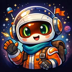 Colorful cartoon avatar with exaggerated features, creating a friendly and engaging character for user profiles.